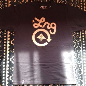 LRG Lifted Research Group Navy Blue logo T-shirt